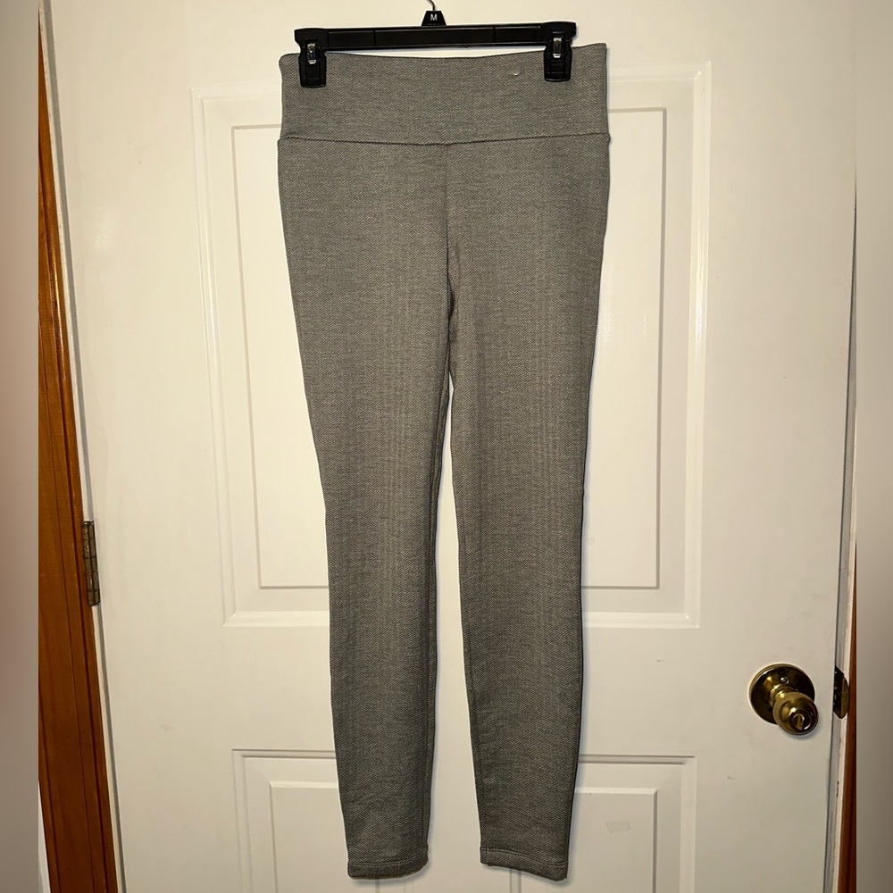 Stylus Womens Mid Rise Grey Knit 26" 7/8 Ankle Legging